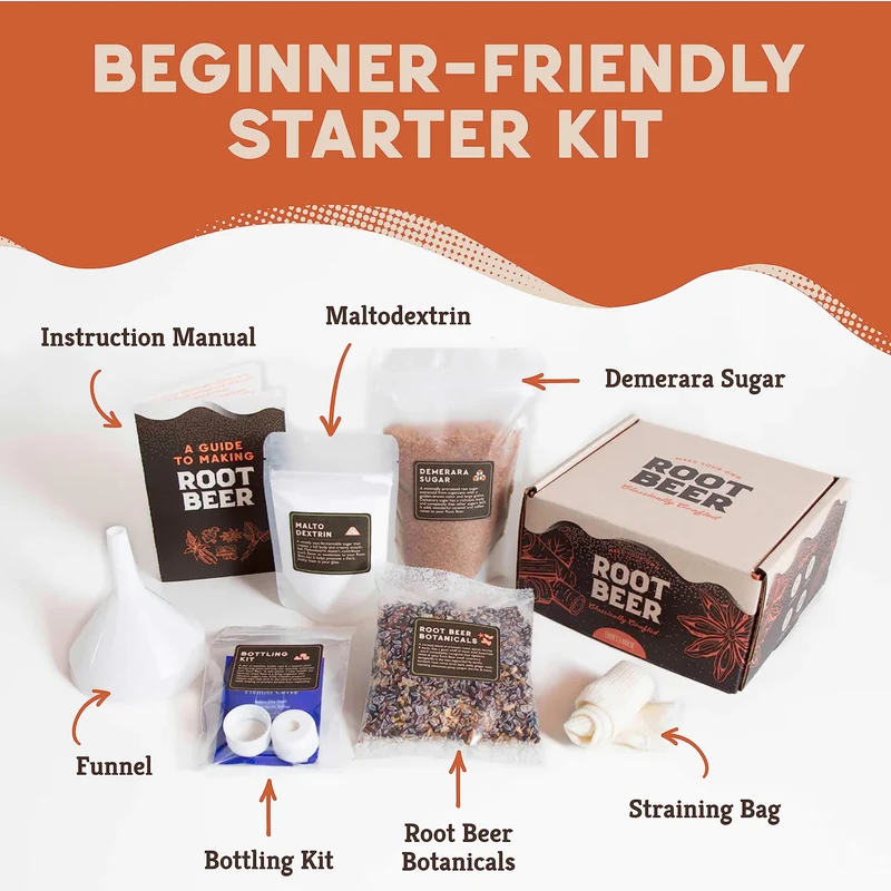 Craft A Brew - DIY Make Your Own Craft Root Beer - Complete Equipment and Supplies - Starter Home Brewing Kit - 1 Gallon