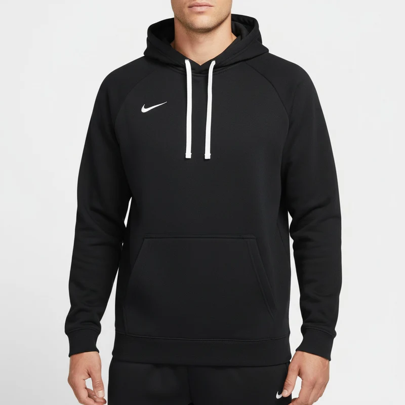Nike Club 19 Herren M Fleece Kapuzenpullover Hoodie Schwarz