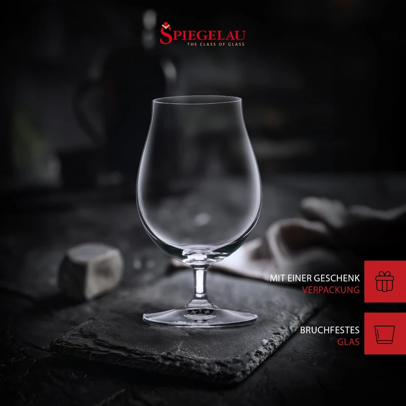 Spiegelau Classic Tulip Beer Glass, European-Made Crystal Drinking Glasses Perfect for Belgian Ales, IPA Beers, Cocktails, Sodas, Beverages, Smoothies, Home Bar Accessories, 15.5 oz, Set of 6