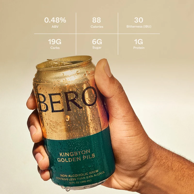 BERO Variety Pack Non-Alcoholic Beer, Non-Alcoholic Craft Ale, Hoppy IPA Style Craft Brew, NA Beer by Tom Holland, Refreshing Alcohol Alternative Beverages for Any Occasion - Pack of 12