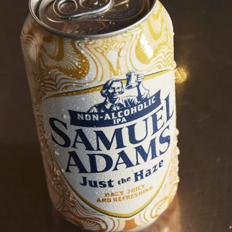Samuel Adams 12 Pack Just the Haze Non-Alcoholic Hazy IPA Brew - Dealcoholized Sam Adams Craft Beer - 12oz Cans - Sabro, Citra, Mosaic, Cascade Hops