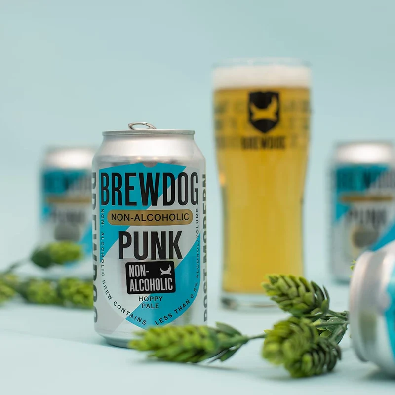 BrewDog 24-Pack of Punk AF | Non-Alcoholic, Robust IPA | 20 Calories, 2.3g Carbs Per Serving | 12oz Cans