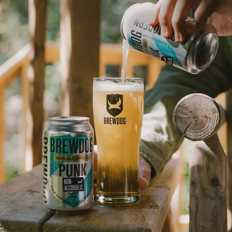 BrewDog 24-Pack of Punk AF | Non-Alcoholic, Robust IPA | 20 Calories, 2.3g Carbs Per Serving | 12oz Cans