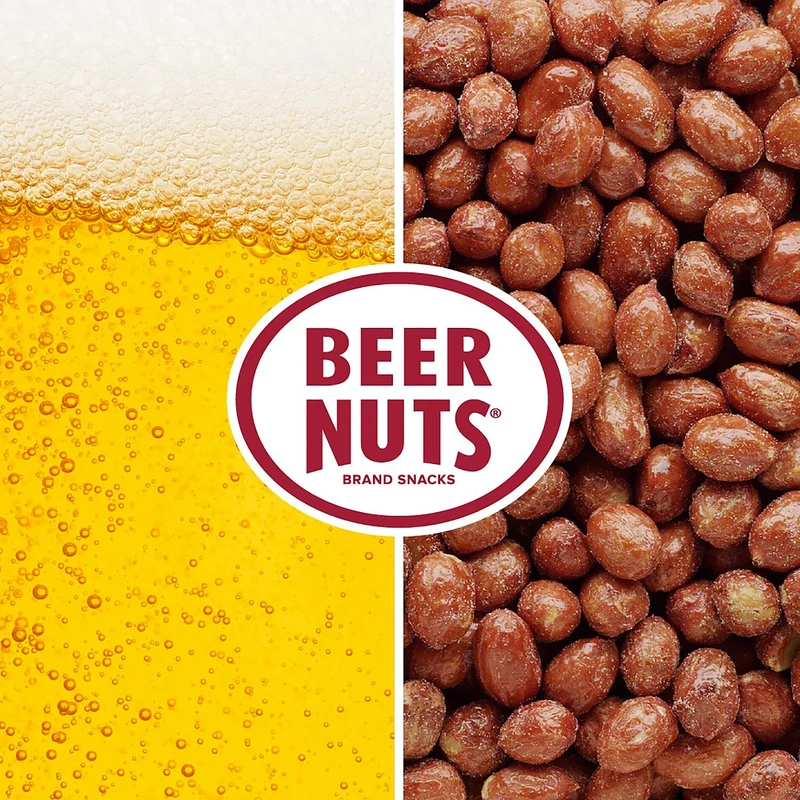 BEER NUTS Original Bar Mix - Crunchy Party Pretzels, Cheese Sticks, Sesame Sticks, Roasted Corn Nuts, & Original Roasted Sweet Glazed Salted Peanuts - Chips Alternative Snack - 26oz Resealable Jar
