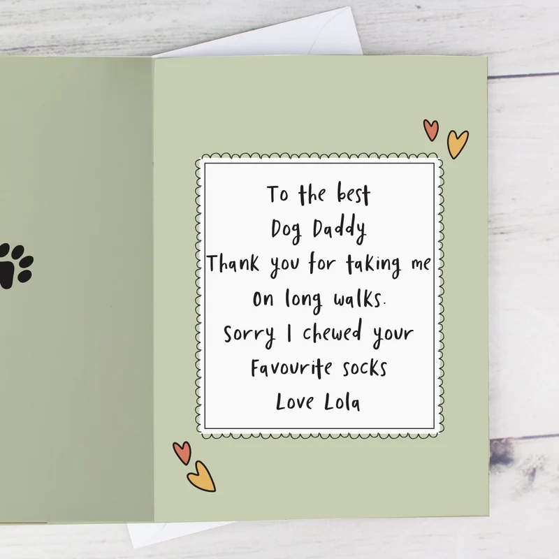 Personalised From The Dog Photo Upload Card