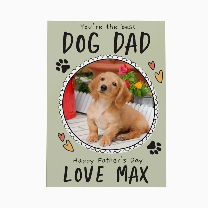 Personalised From The Dog Photo Upload Card