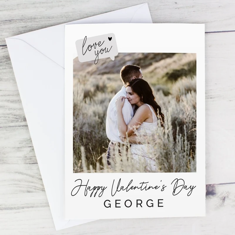Personalised Love You Photo Upload Greeting Card