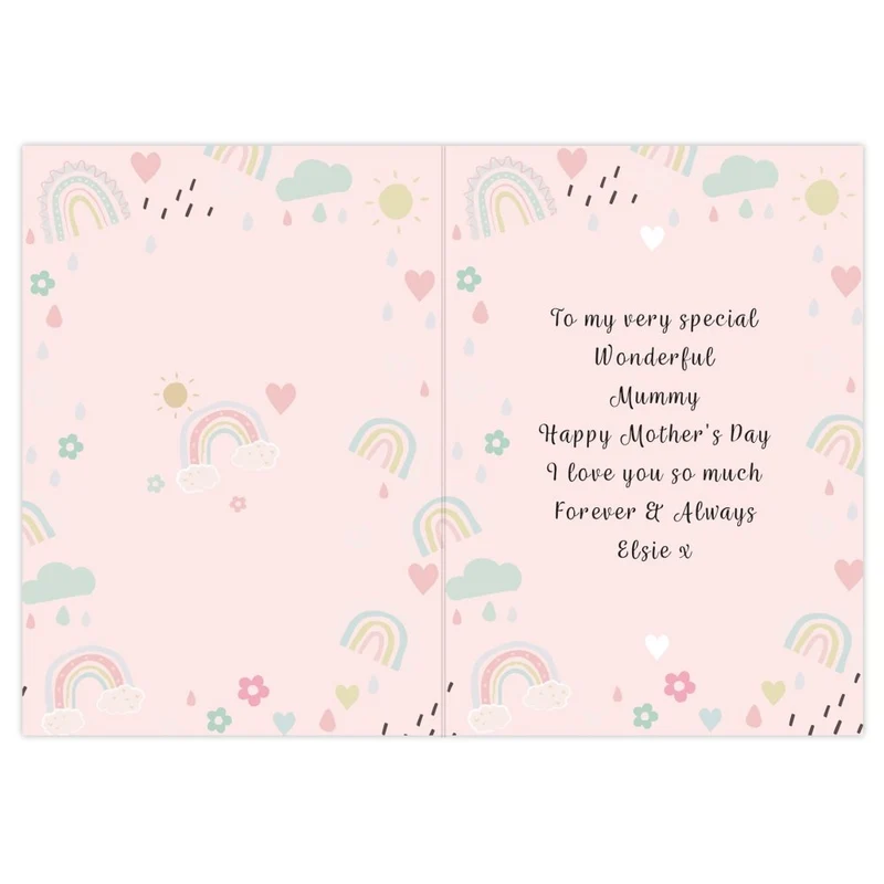 Personalised Rainbows & Sunshine Card