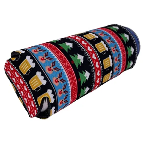 Reindeer and Beer Christmas Slim Can Coolie (1)