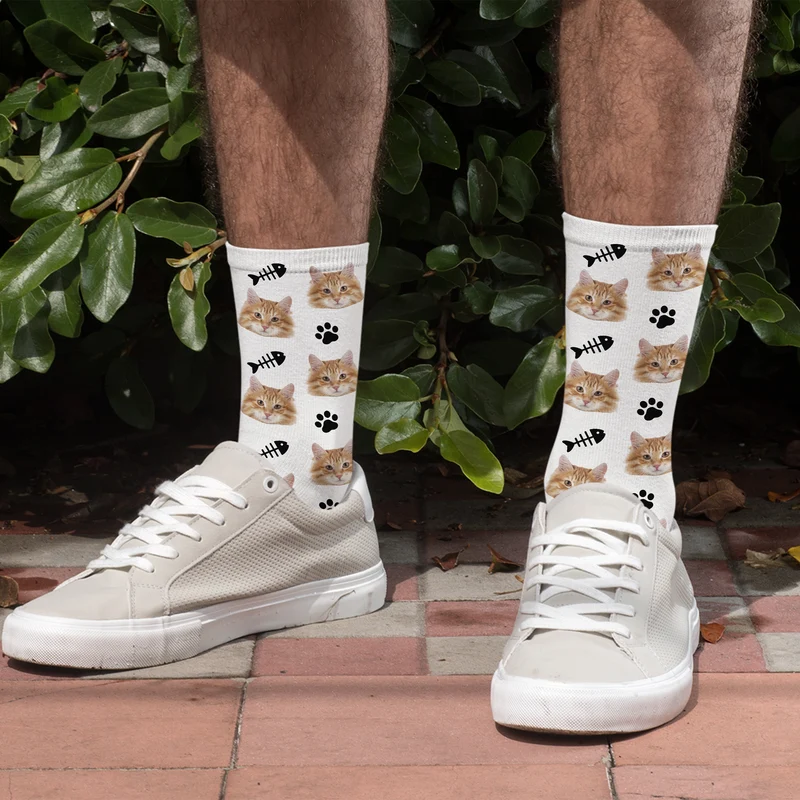 Personalised Cat Photo Socks