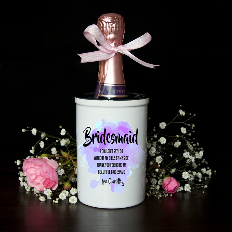 Personalised Personalised Bridesmaid Miniature Champagne Bucket