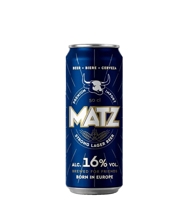 Matz Strong Lager Beer 16% 500ml Can