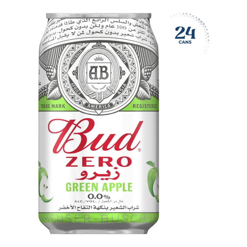 Bud Zero Apple Can, Belgium - 24 X 330ML