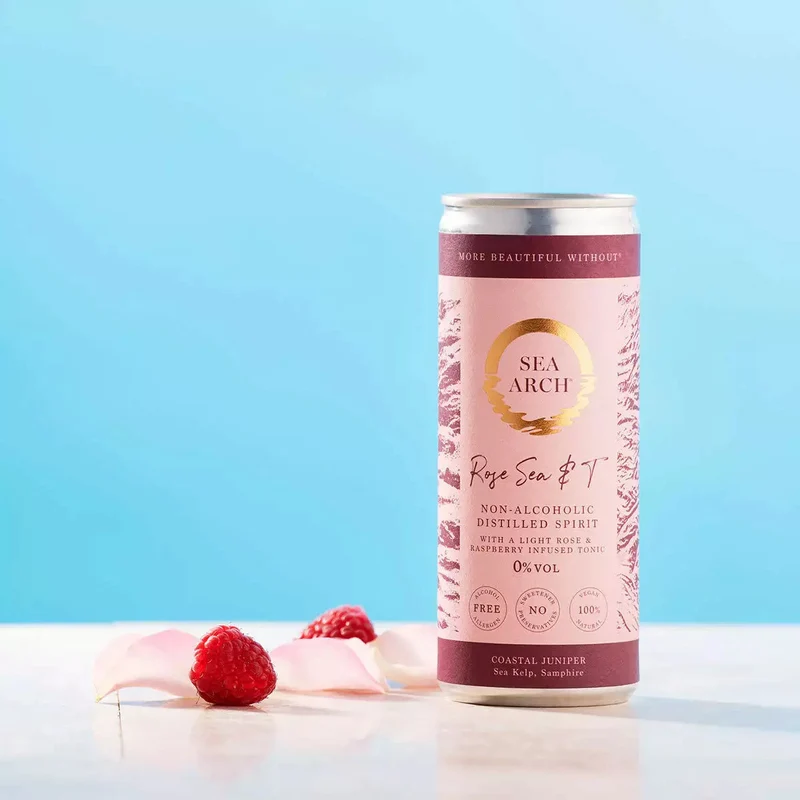 Sea Arch Rose Sea & T Non-Alcoholic Gin & Tonic, UK - 1 X 250ML