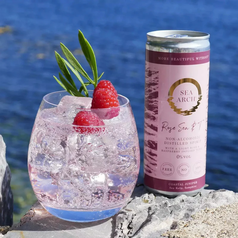 Sea Arch Rose Sea & T Non-Alcoholic Gin & Tonic, UK - 1 X 250ML