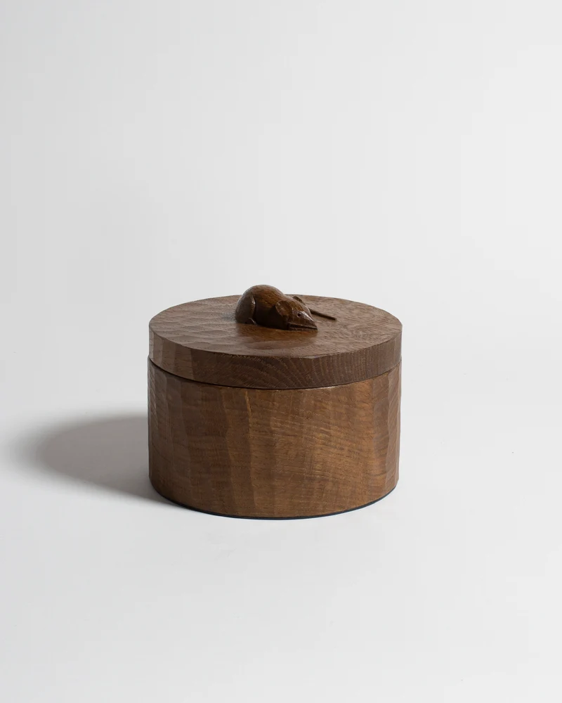 JW ANDERSON X MOUSEMAN WOODEN TRINKET BOX IN BROWN