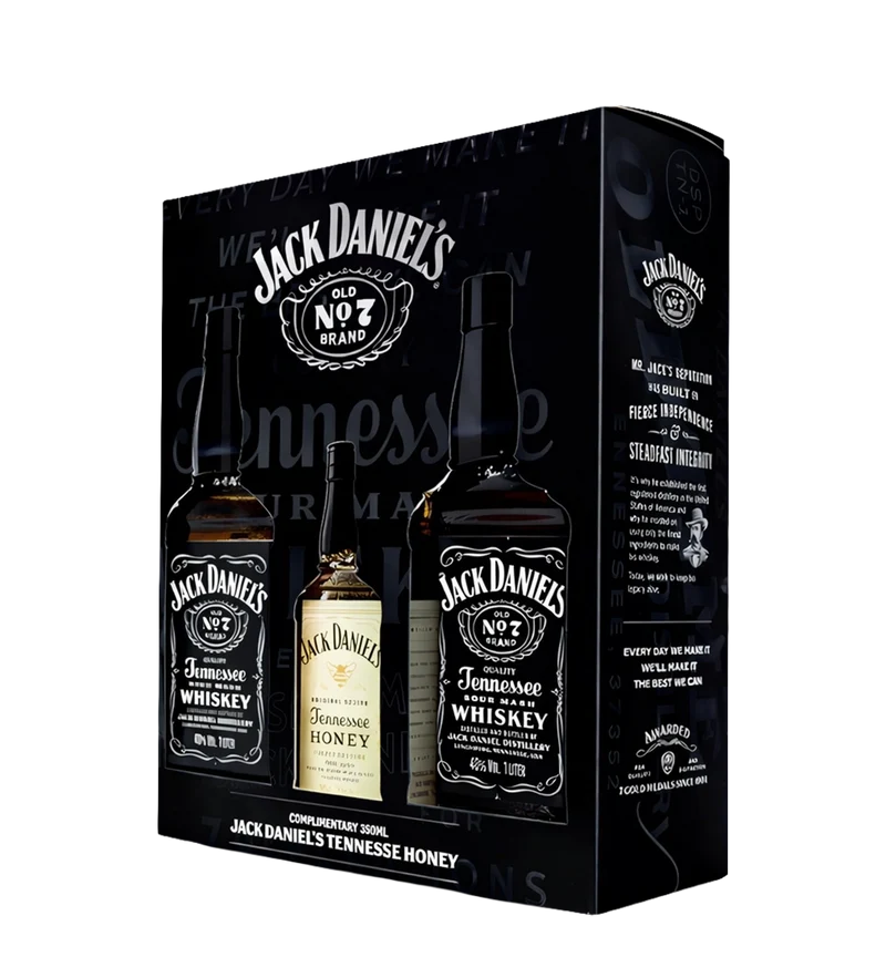Jack Daniel's Tennessee Whiskey 1L & Tennessee Honey 350ml Pack