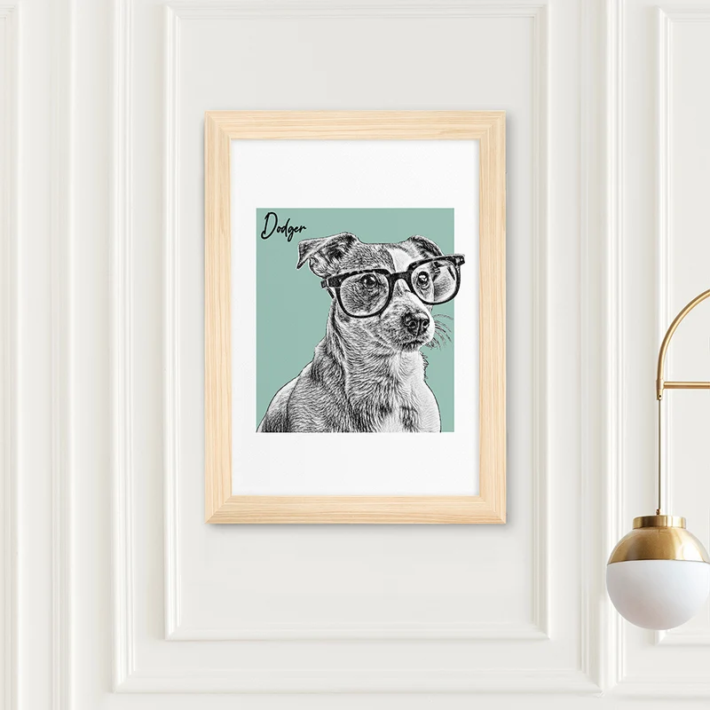 Personalised Personalised Pet Portrait Sketch Print