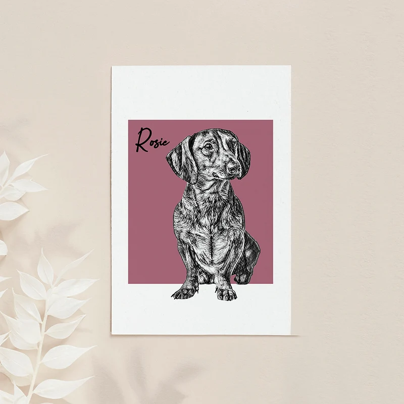 Personalised Personalised Pet Portrait Sketch Print
