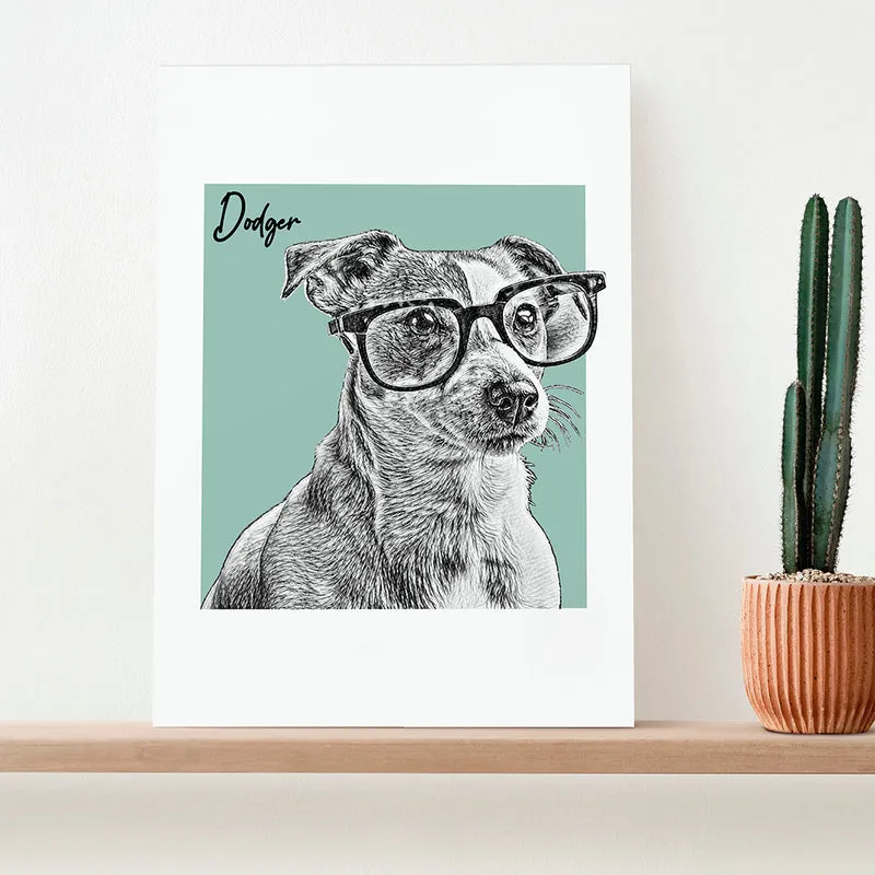Personalised Personalised Pet Portrait Sketch Print