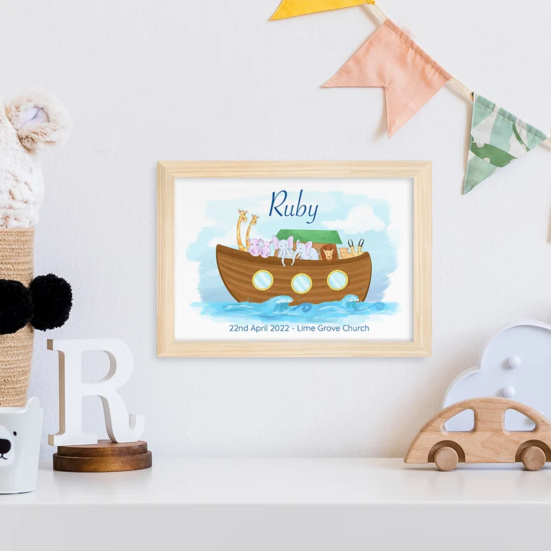 Personalised Personalised Noah's Ark Framed Print