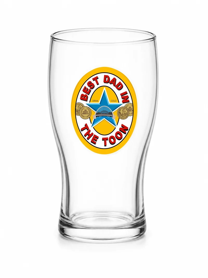 Best Dad in the Toon Pint Glass
