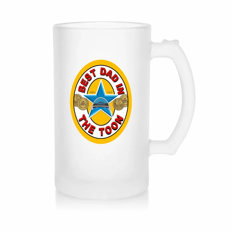 Best Dad in the Toon Frosted Beer Stein