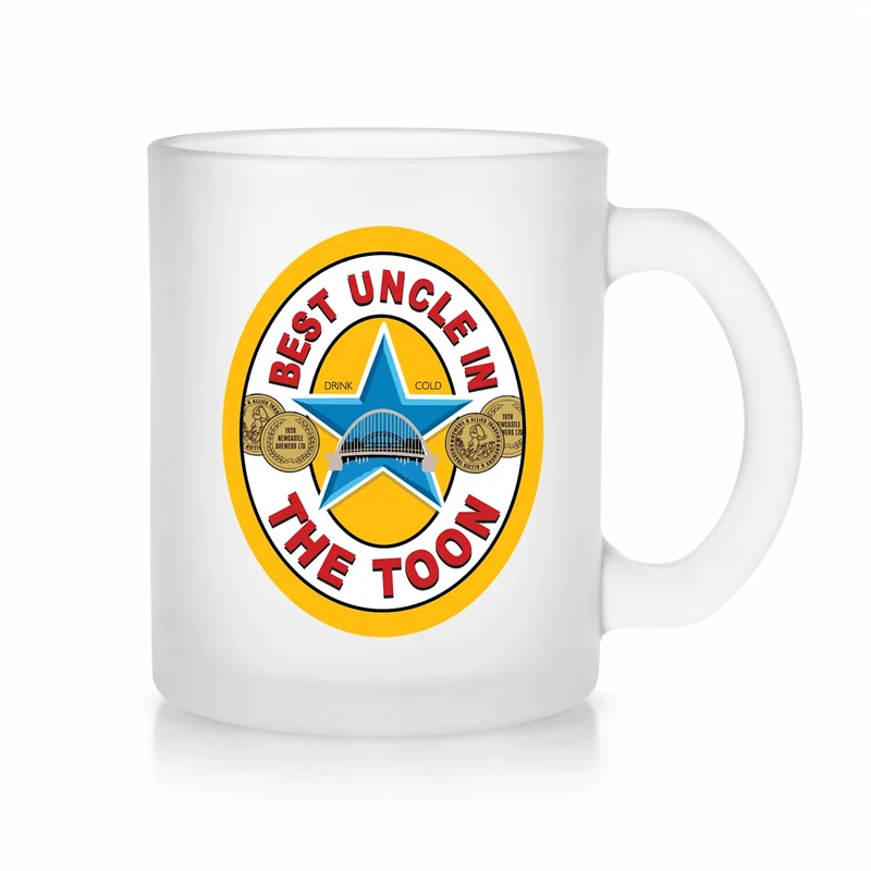 Best Uncle in the Toon Frosted Glass Mug