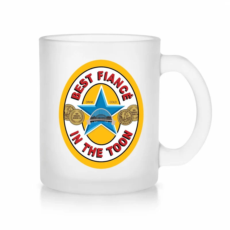 Best Fiancé in the Toon Frosted Glass Mug