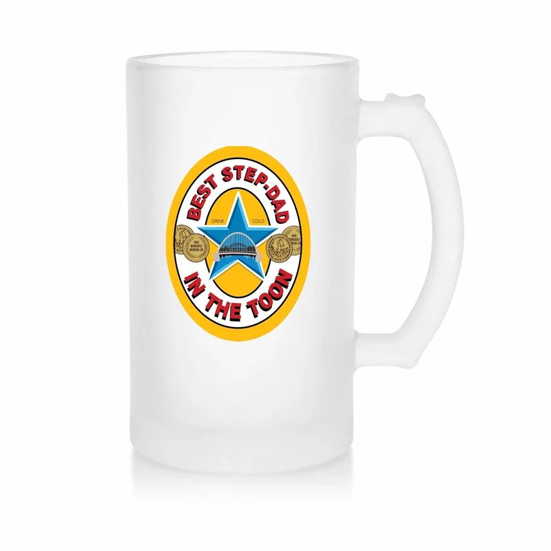 Best Stepdad in the Toon Frosted Beer Stein