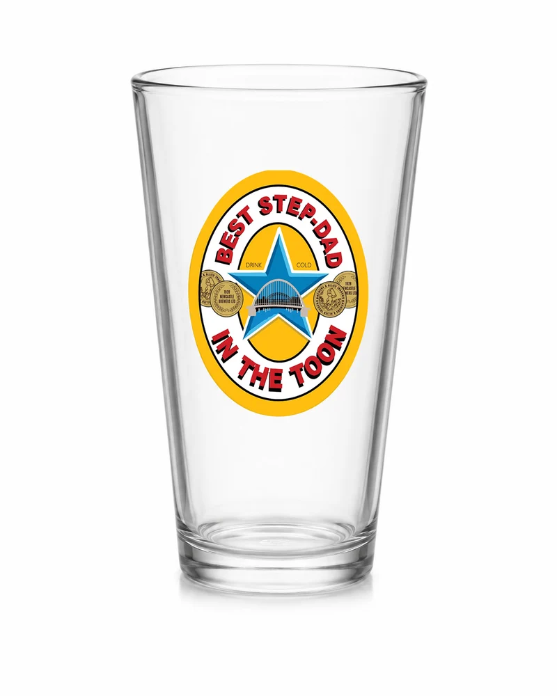 Best Stepdad in the Toon Conical Pint Glass