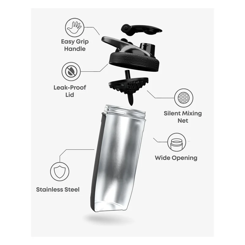 SmartShake Reforce Black Stainless Steel - 900ML