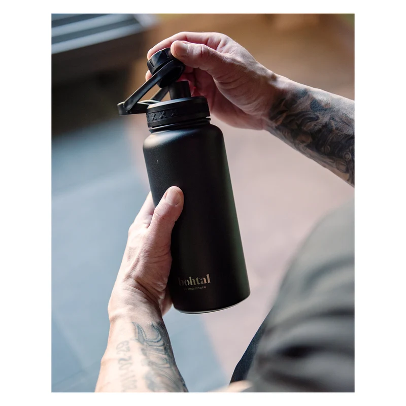 SmartShake Bøhtal Insulated Sports Bottle Black - 960ML