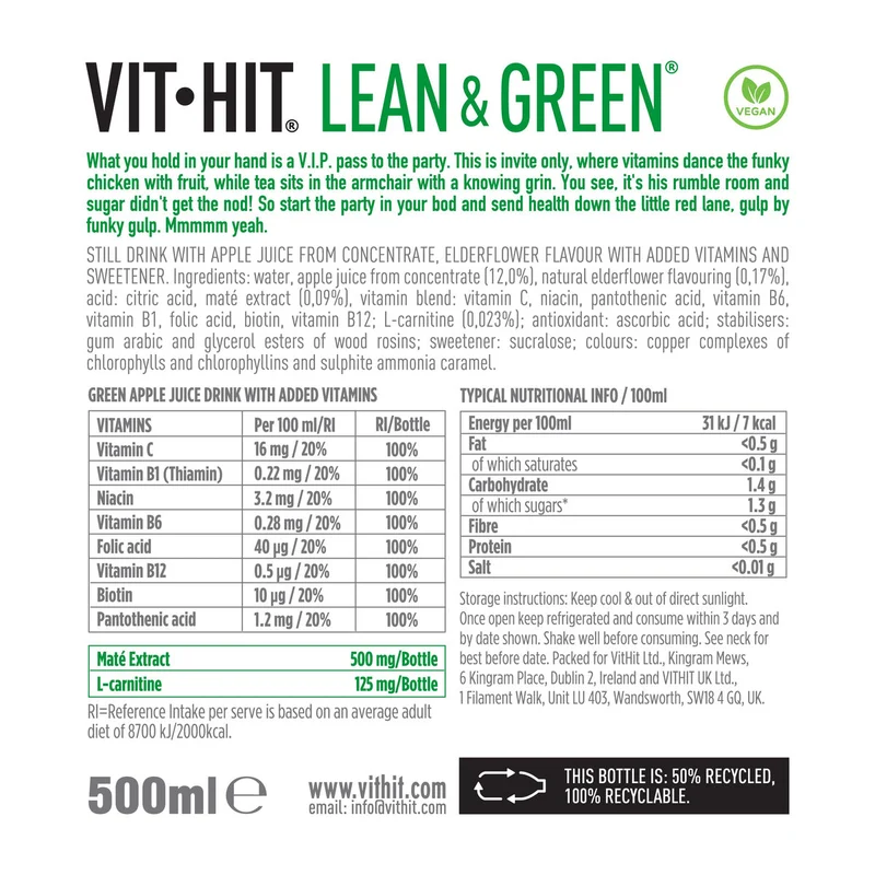 VITHIT Lean & Green, Ireland - 500ML