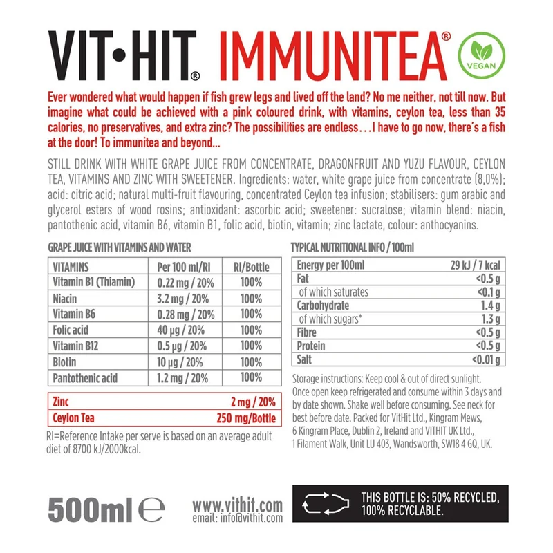 VITHIT Immunitea, Ireland - 500ML