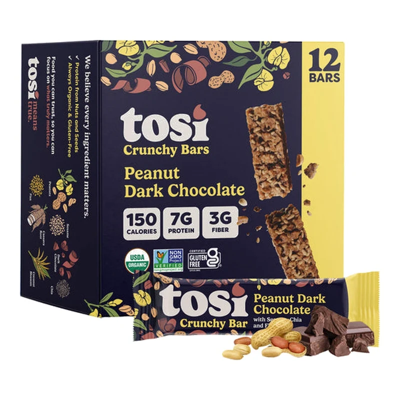 Tosi Peanut Dark Chocolate, USA - 12 X 28G