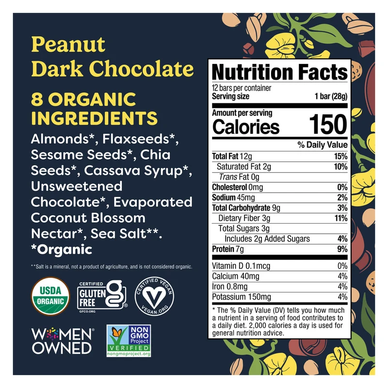 Tosi Peanut Dark Chocolate, USA - 12 X 28G