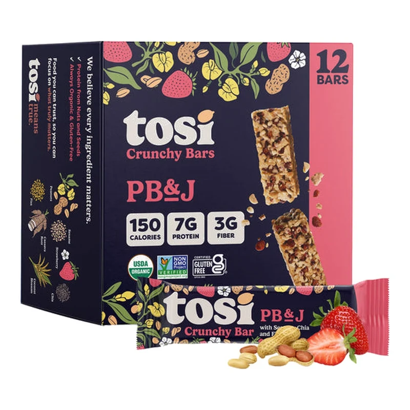 Tosi Peanut Butter & Jelly, USA - 12 X 28G