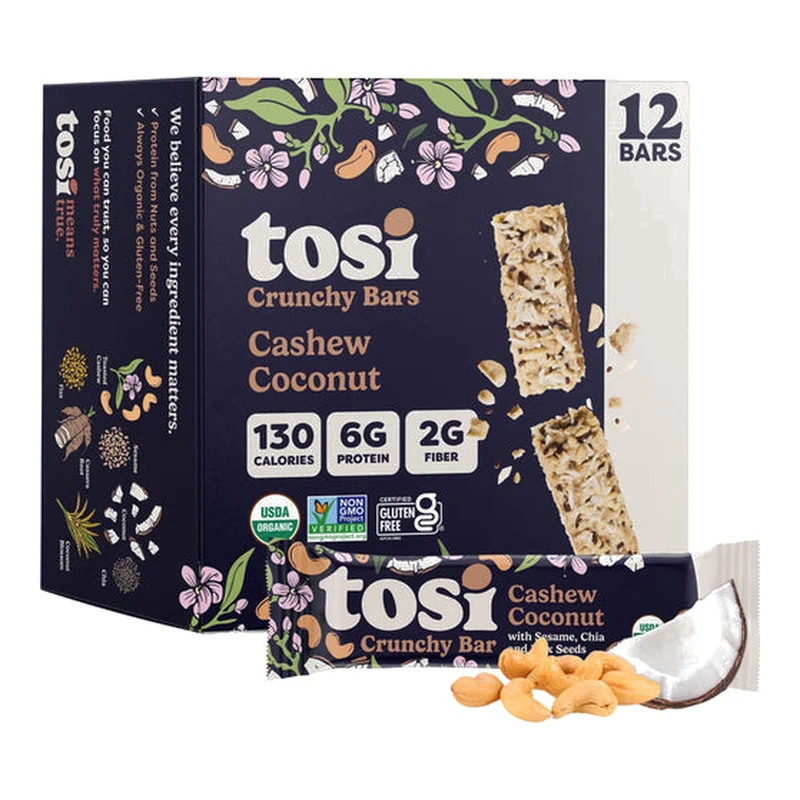 Tosi Cashew Coconut, USA - 12 X 28G