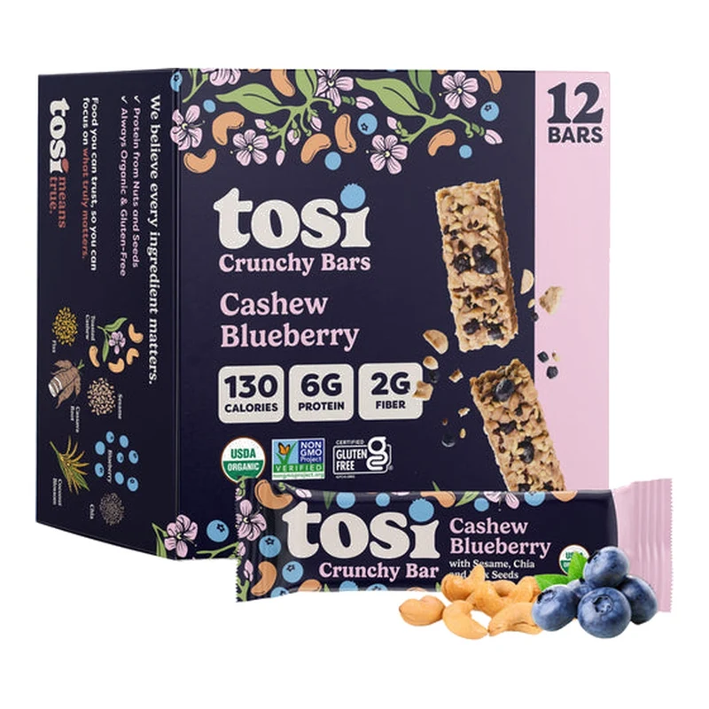 Tosi Cashew Blueberry, USA - 12 X 28G