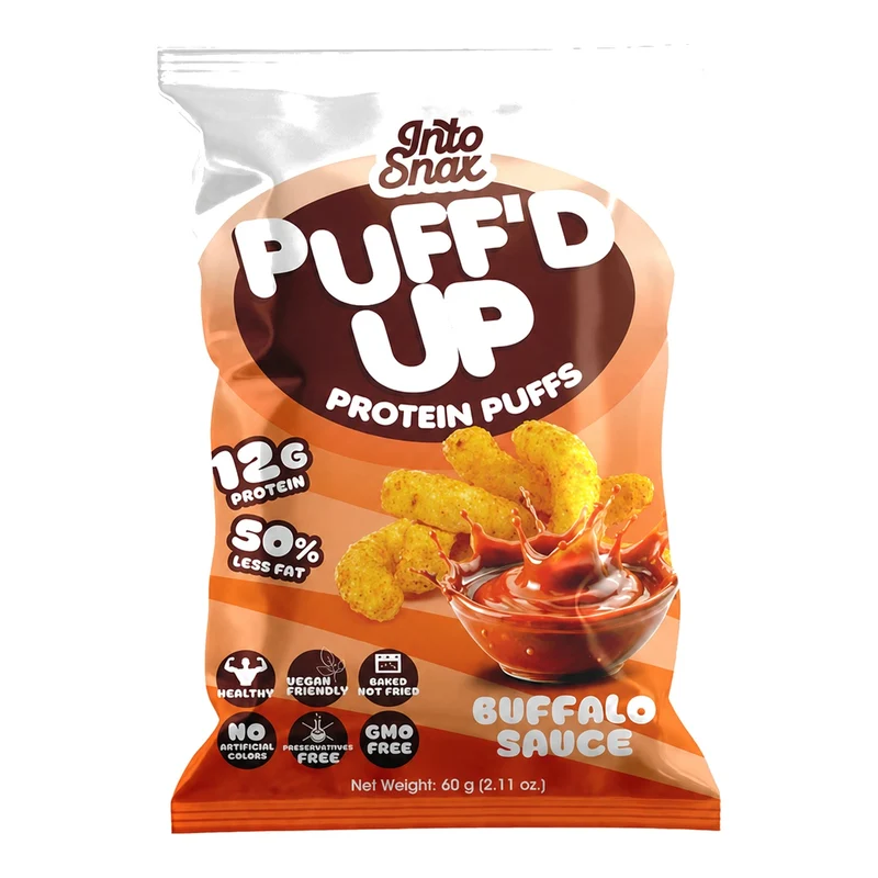 IntoSnax Puff'd Up Protein Chips Buffalo Sauce - 20 X 60G