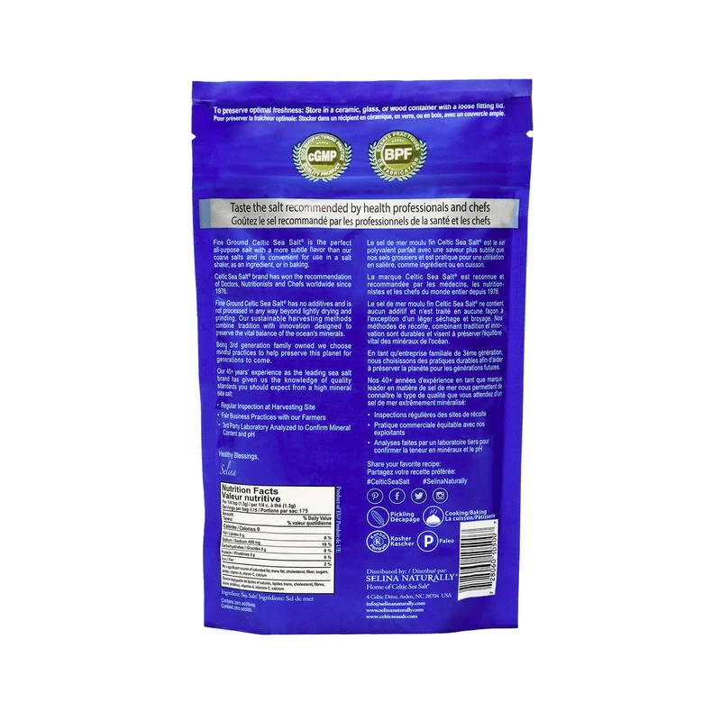 Celtic Sea Salt Fine Ground, France - 227G