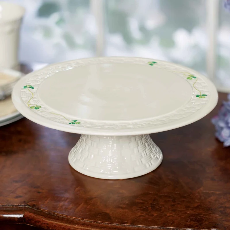 Belleek Shamrock Cake Stand