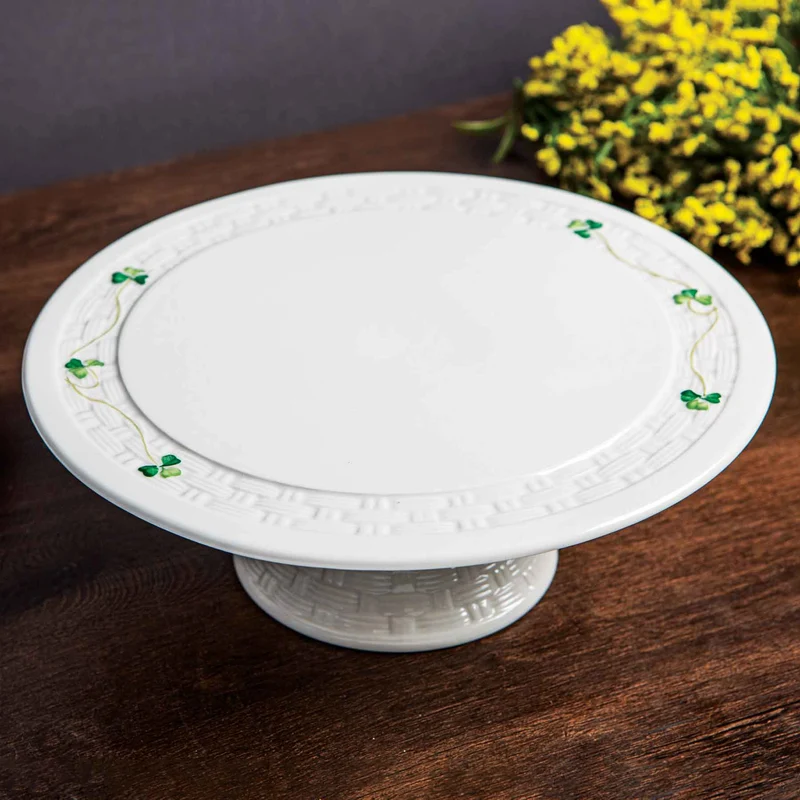 Belleek Shamrock Cake Stand