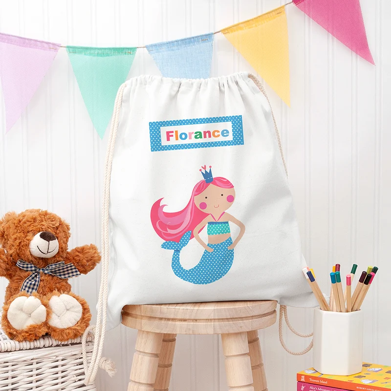 Personalised Personalised Mermaid Nursery Bag