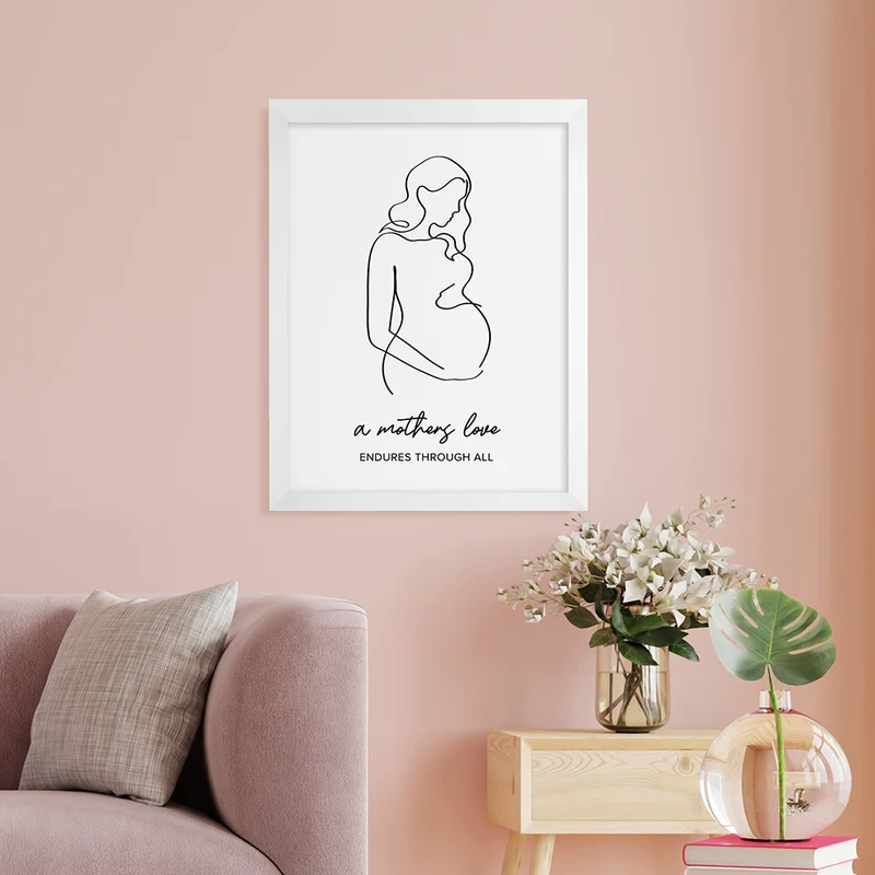 Personalised Personalised Line Art Mum to Be Print