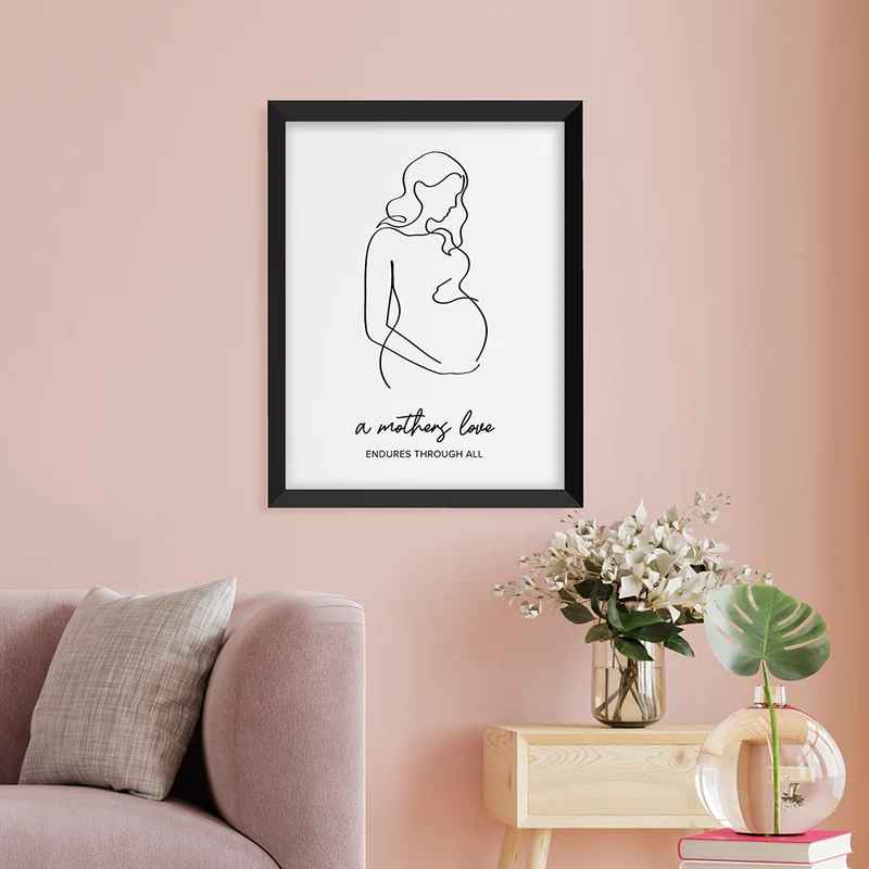 Personalised Personalised Line Art Mum to Be Print