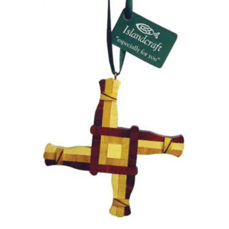 Wooden St Brigid's Cross Ornament