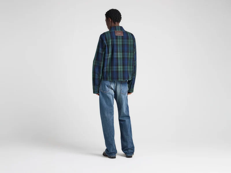 WOMENS FRONT ZIP BLOUSON IN NAVY & GREEN