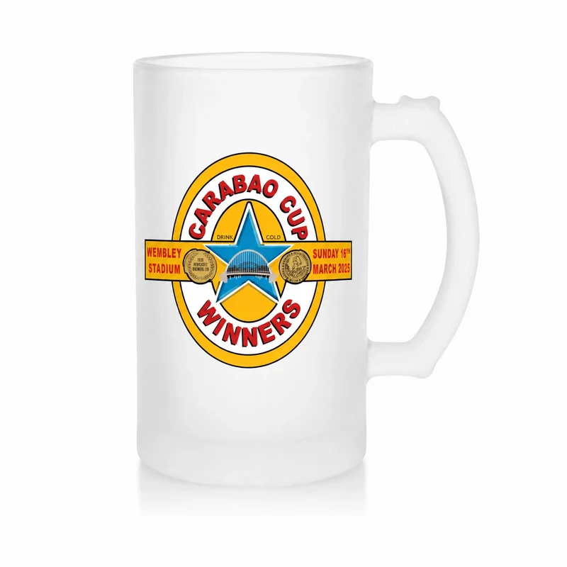 2025 Carabao Cup Winners Frosted Beer Stein